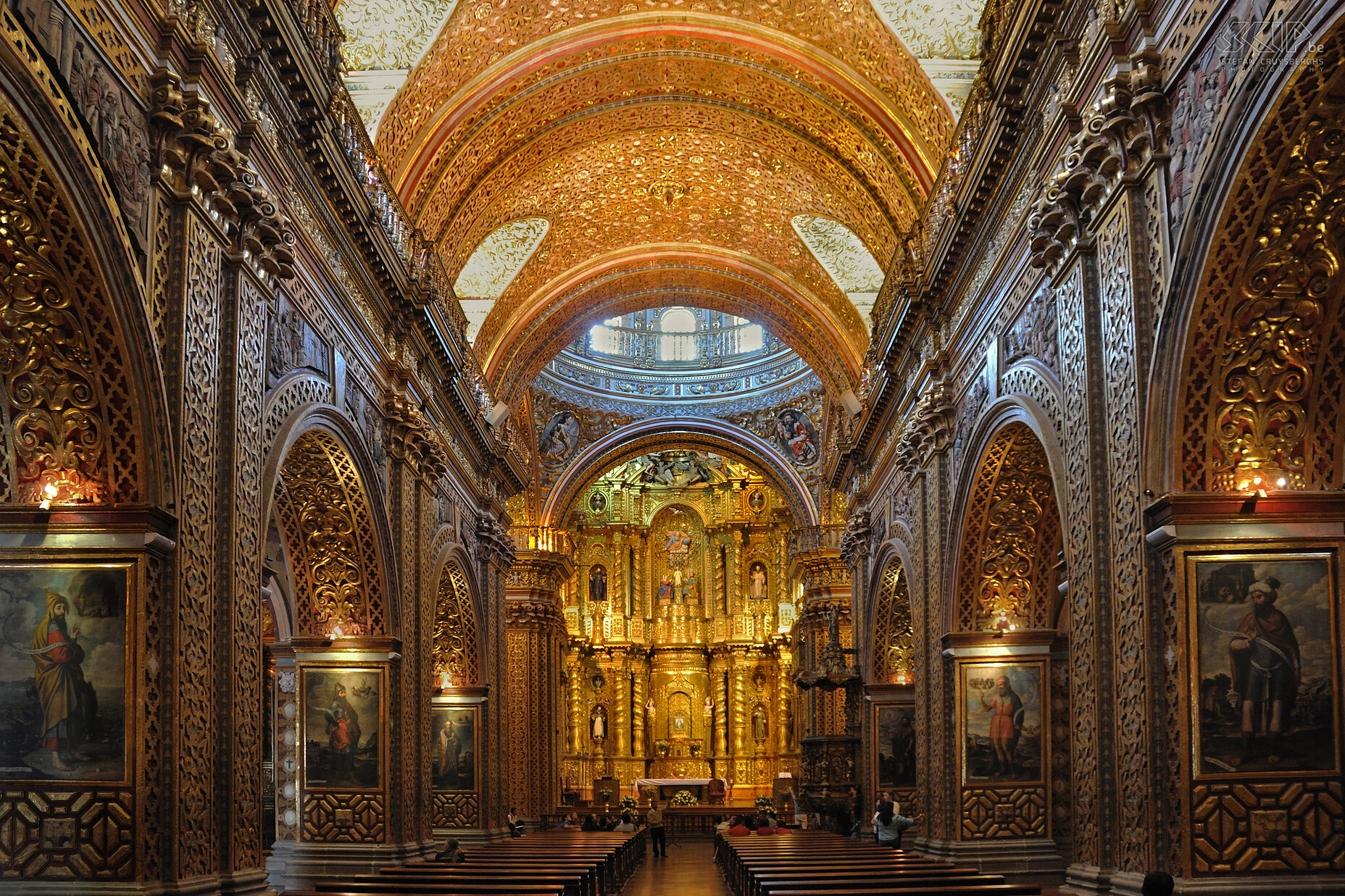 Quito - Compaña de Jesus De Compaña de Jesus kerk is een van de meesterwerken uit de barok-periode in Zuid Amerika. Stefan Cruysberghs